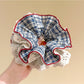 Gifty - Blue Retro Lace Scrunchie
