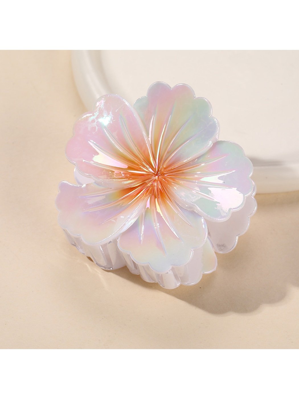 Beau - Gradient Floral Plastic Hair Claw Clip