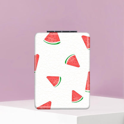 Mirroray - Cartoon Watermelon Print Folding Makeup Mirror