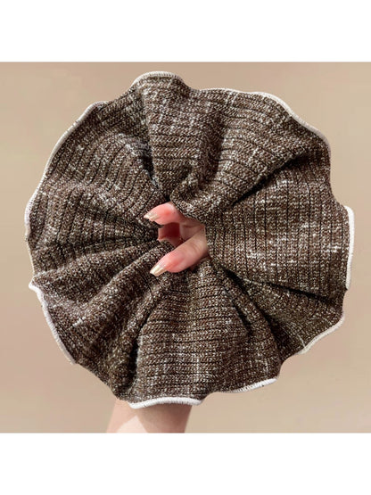 Gifty - Solid Color Knitted Scrunchie Hair Tie
