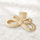 Beau - Matte Bow Design Plastic Alloy Claw Clip