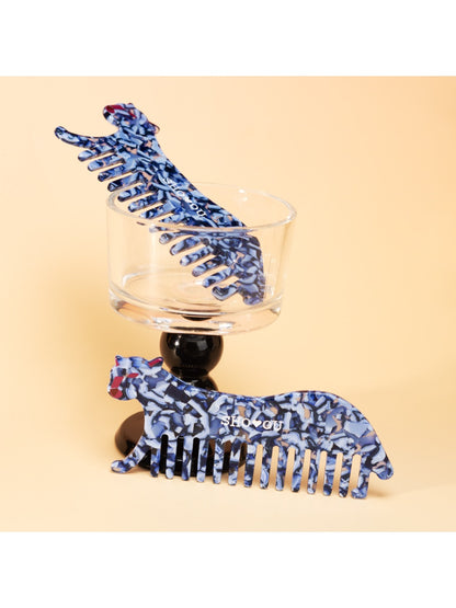 Camerow - Acetate Leopard Wide-Tooth Comb