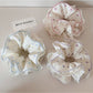 Gifty - Polka Dot Lace Trim Double Layer Scrunchie
