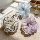 Gifty - Layered Lace Trim Sheer Scrunchie
