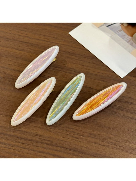Beau - Iridescent Oval Acetate Hair Clip