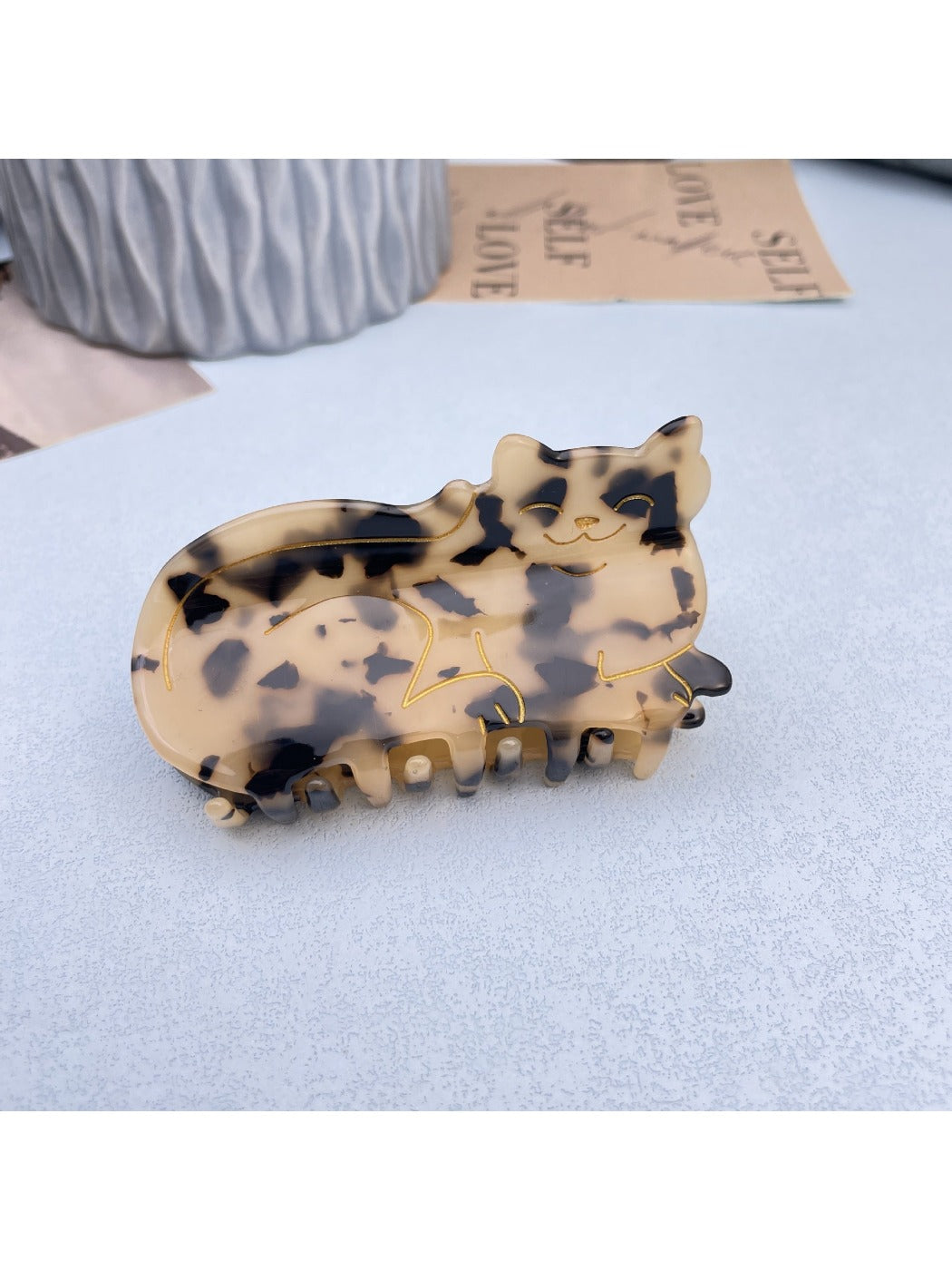 Beau - Cat Acetate Claw Clip