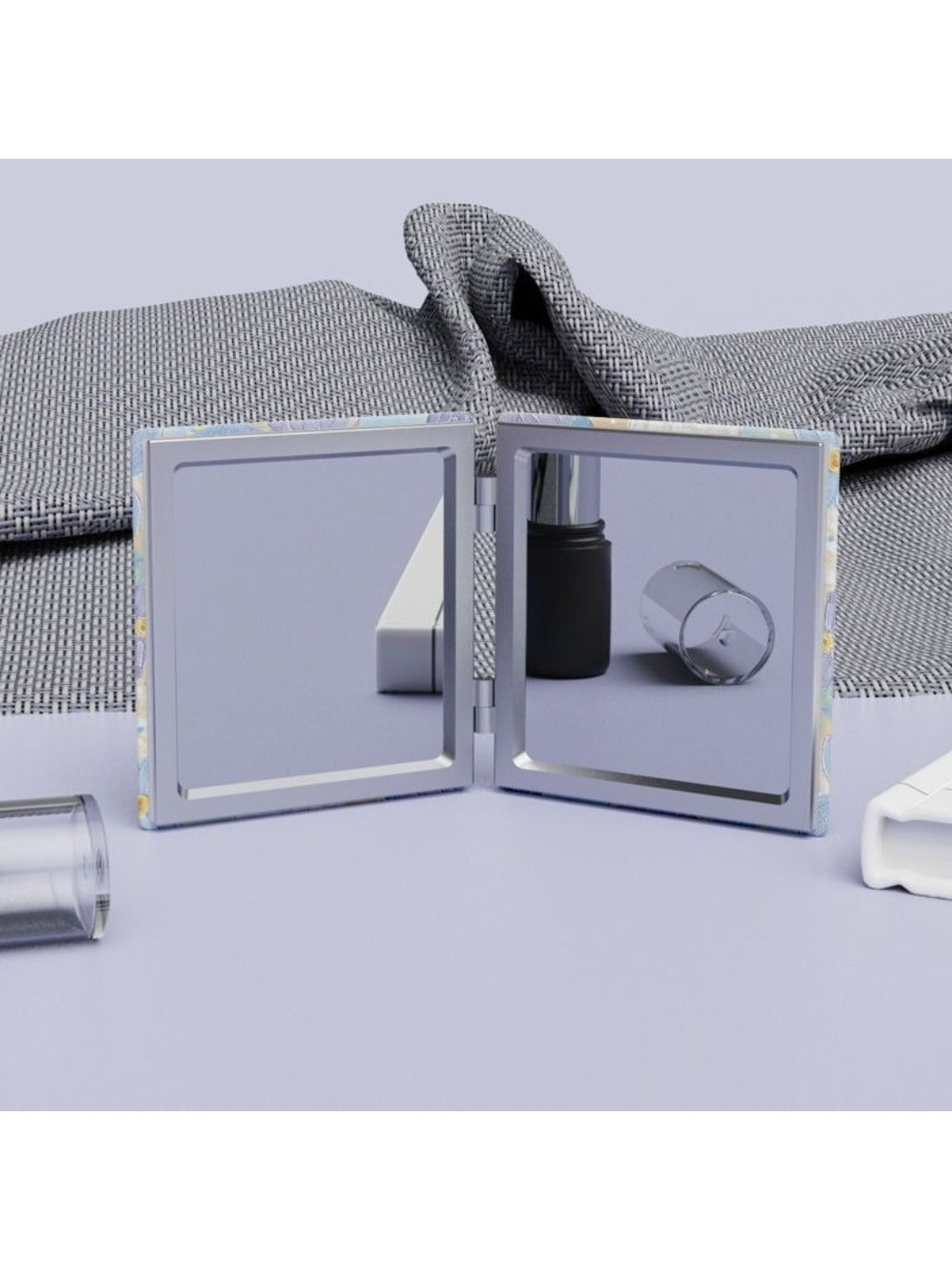 Mirroray - Painterly Floral Square Compact Mirror