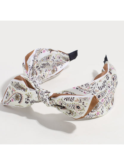 Gifty - Vintage Style Printed Bow Detail Headband