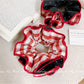 Gifty - Plaid Flower Multi-layer Hair Circle