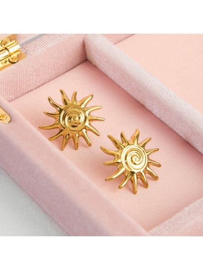 Earedge - Simple Sun Earrings For Everyday Wear