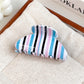 Beau - Striped PVC Sweet Style Claw Clip