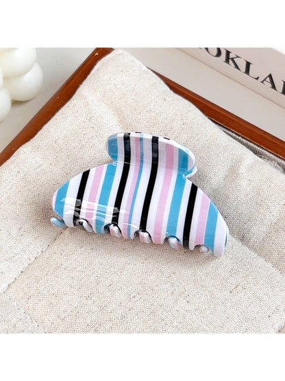 Beau - Striped PVC Sweet Style Claw Clip