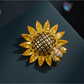 Brovia - Textured Sunflower Alloy Fashion Brooch