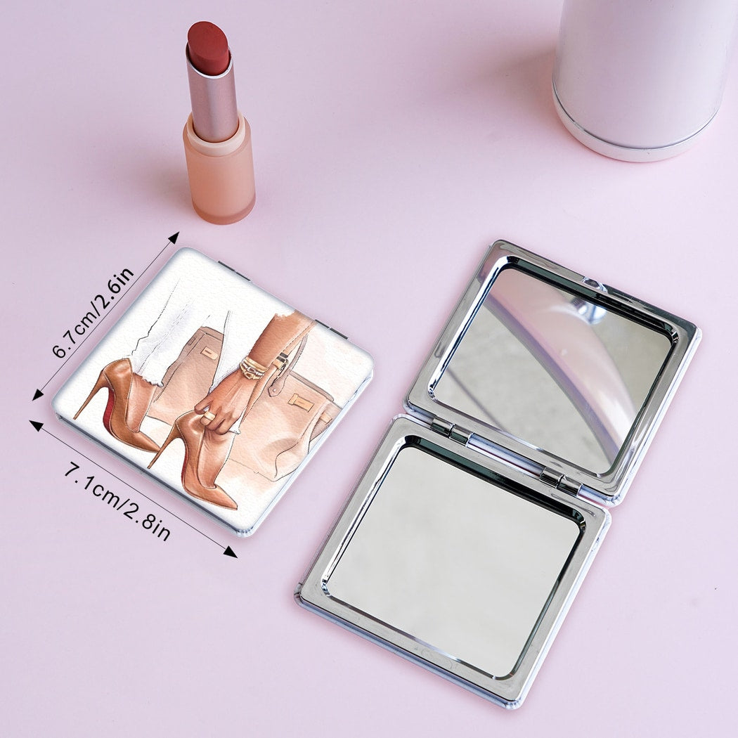 Mirroray - Cartoon Print Portable Touch-Up Makeup Mirror