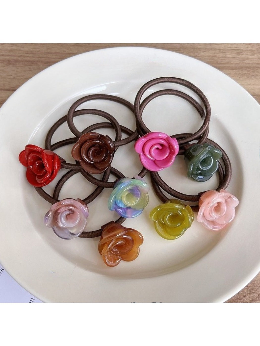 Gifty - Beautiful Acetate Rose Shaped Hair Tie