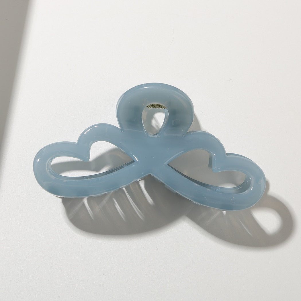 Beau - Double Heart Hollow Openwork PS Claw Clip