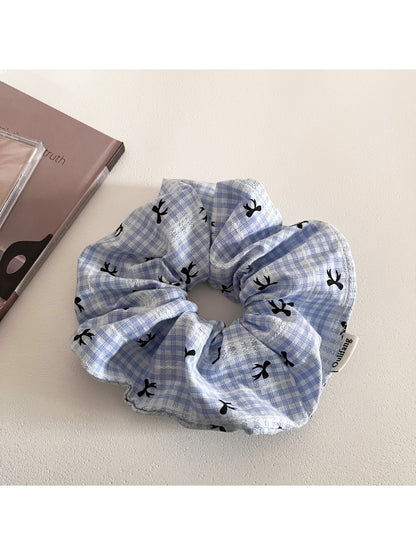 Gifty - Plaid Bow Pattern Scrunchie