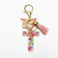 Keypus - Delicate Butterfly Letter Pendant Keychain