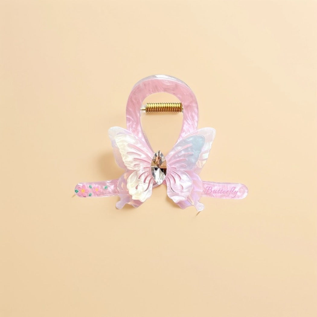 Beau - Ribbon-Bow Butterfly Hair Claw Clip (8x5.1cm)