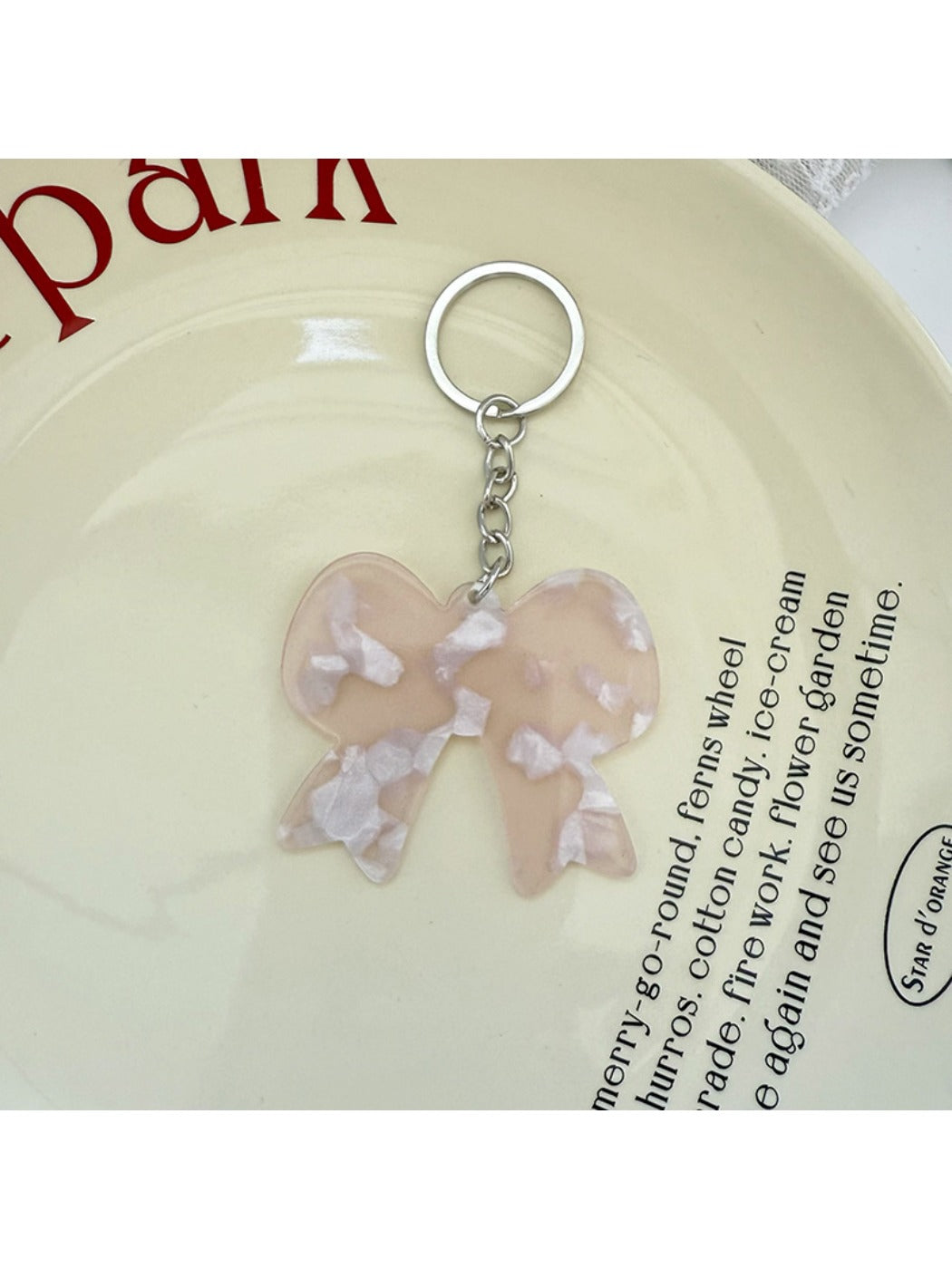 Keypus - Acetate Bow Shaped Keychain Charm