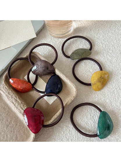 Gifty - Textured Acetate Oval Hair Tie