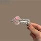 Plaid beaded heart hair clip shown with matching accessories on a flat surface