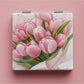 Mirroray Tulip Mini Folding Makeup Compact Mirror color options including Pink, White