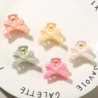 Beau - Glossy Bow Design PS Alloy Claw Hair Clip