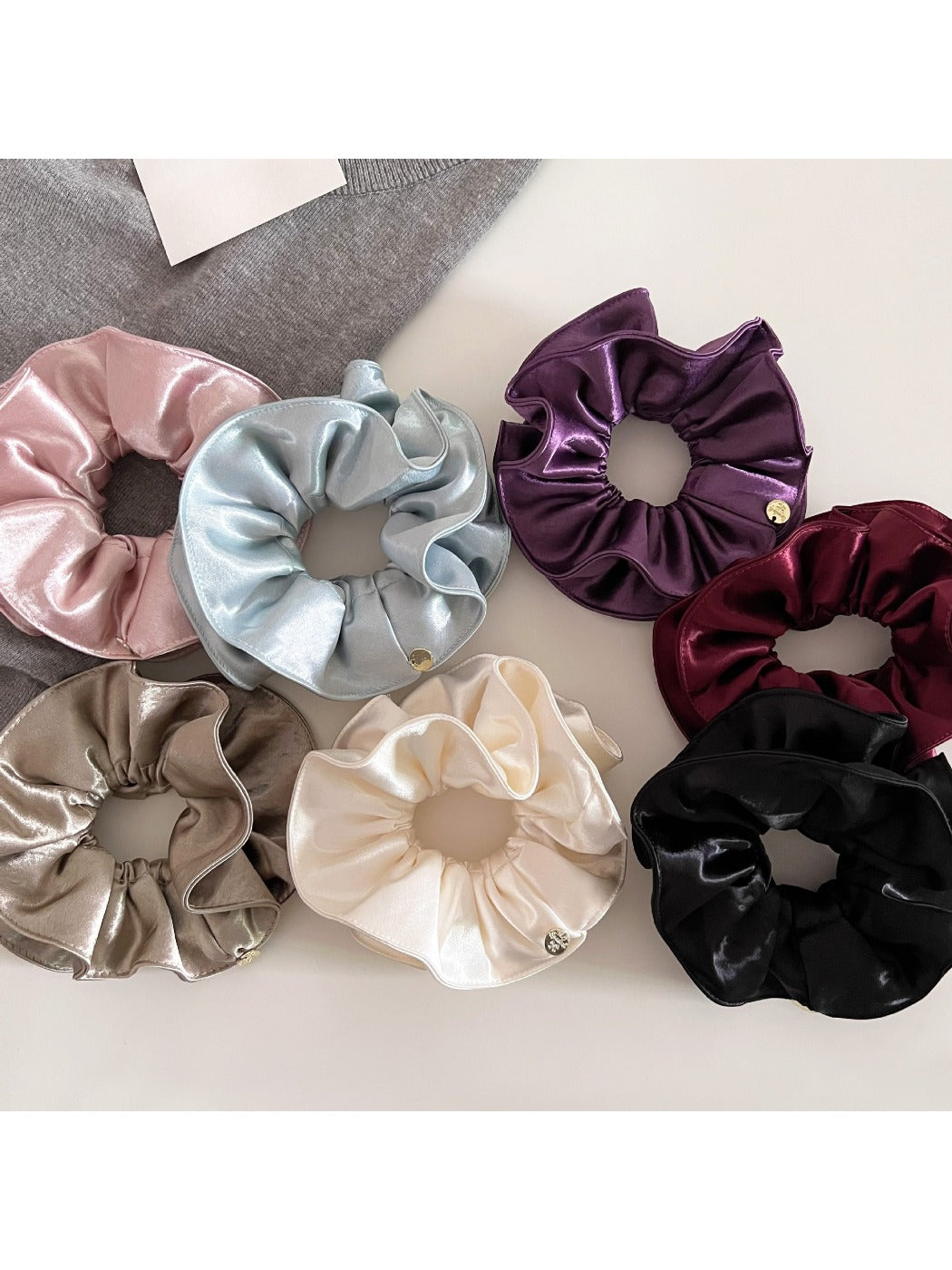 Gifty - Shimmery Double Layer Scrunchie Hair Tie