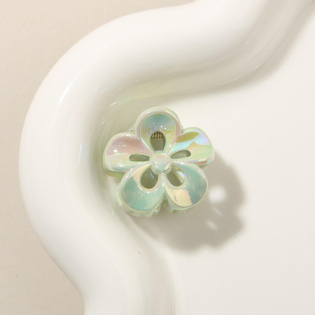 Beau - Iridescent Openwork Petal Flower Claw Clip