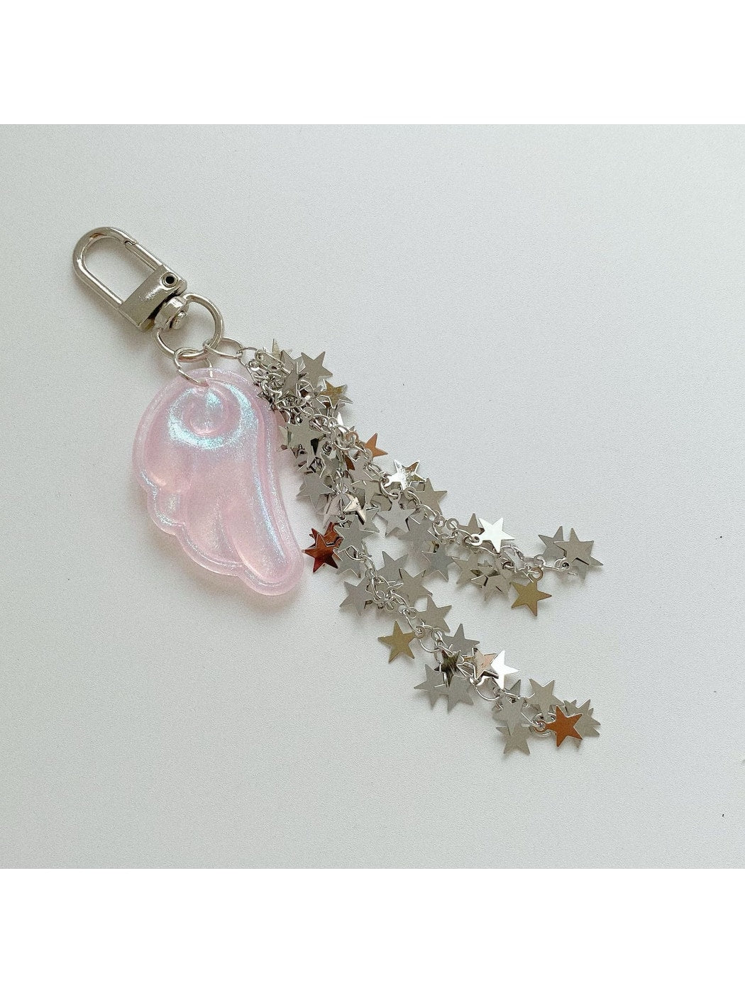 Keypus - Acrylic Angel Wing Star Chain Keychain