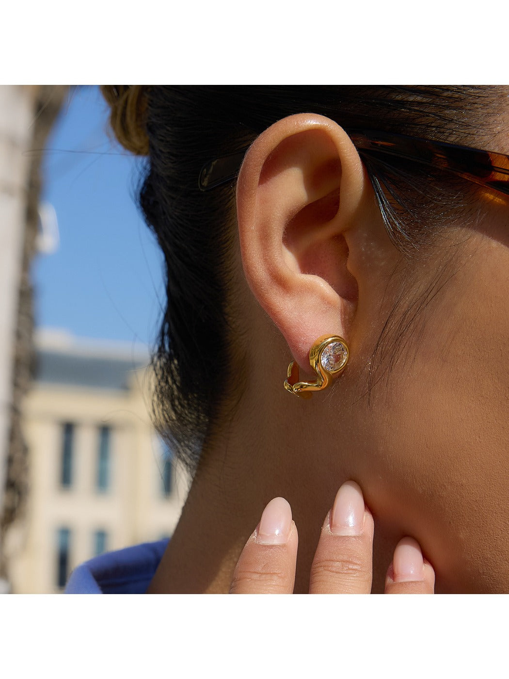 Earedge - Elegant Wavy Line Earrings