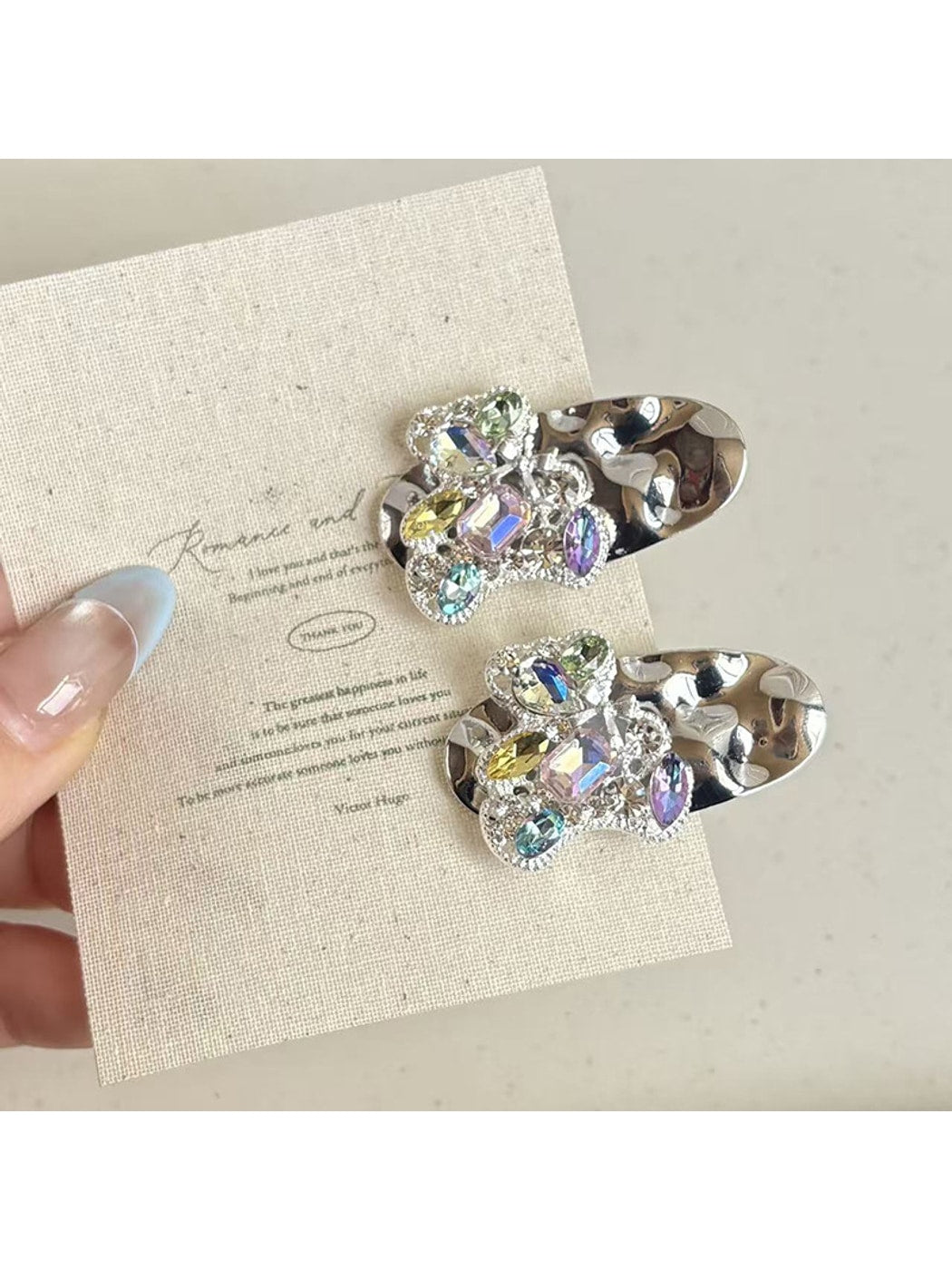 Beau - Cartoon Bear Embellished Side Barrette Hair Clip