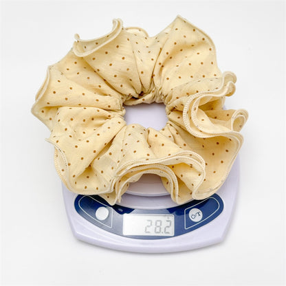 Gifty - Ruffled Polka Dot Polyester Scrunchie