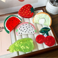 Beau - Geometric Fruit Ring Design PVC Hair Claw Clip