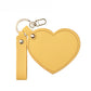 Mirroray - Heart Shaped PU Leather Keychain Compact Mirror