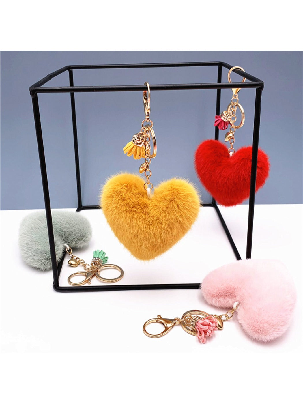 Keypus - Plush Heart Shaped Bag Charm Keychain