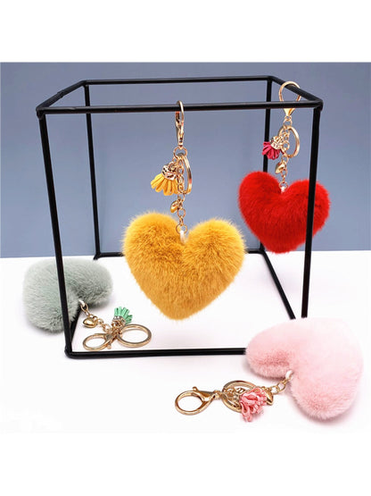 Keypus - Plush Heart Shaped Bag Charm Keychain