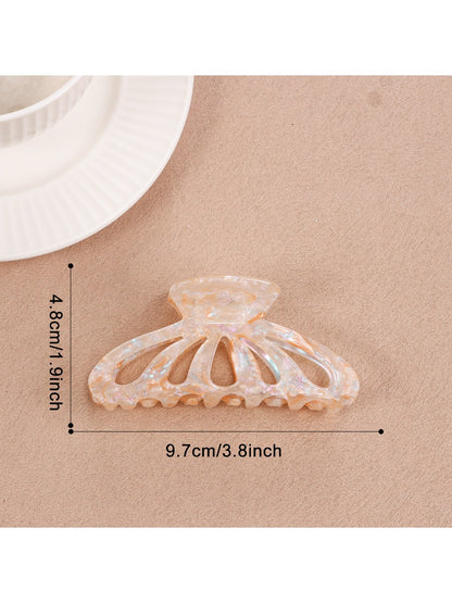 Beau - Colorful Openwork Half Round Claw Clip