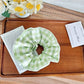 Gifty - Plaid Polyester Fabric Ruffle Edge Scrunchie
