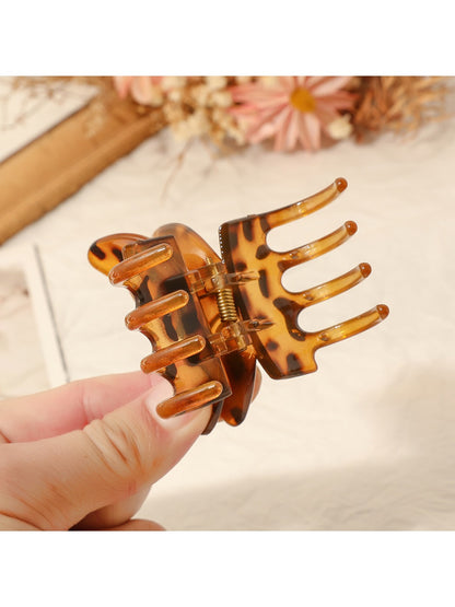 Beau - Vintage Leopard Print Butterfly Claw Clip