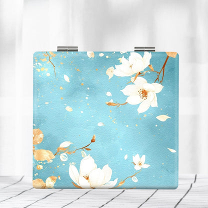 Mirroray - Rectangle Blossom Pattern Travel Makeup Mirror