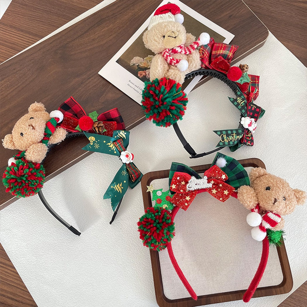 Gifty - Christmas Cute Bear Detail Decorative Headband