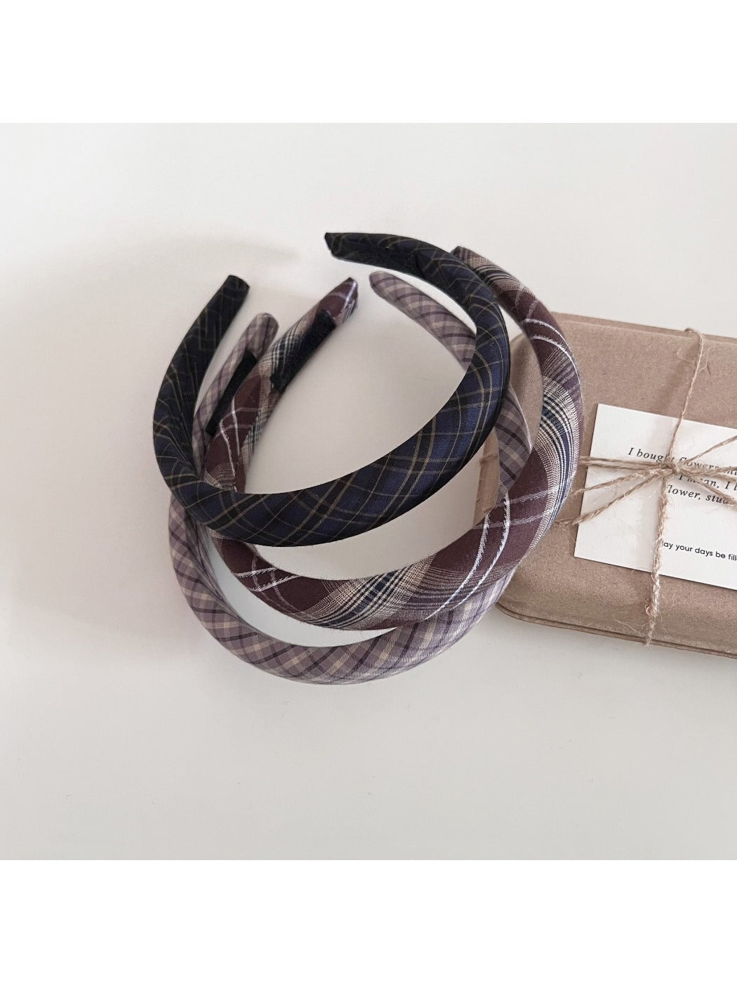 Gifty - Retro Elegant Plaid Hair Hoop