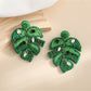 Earedge - Multi Hued Leaf Shaped Earrings