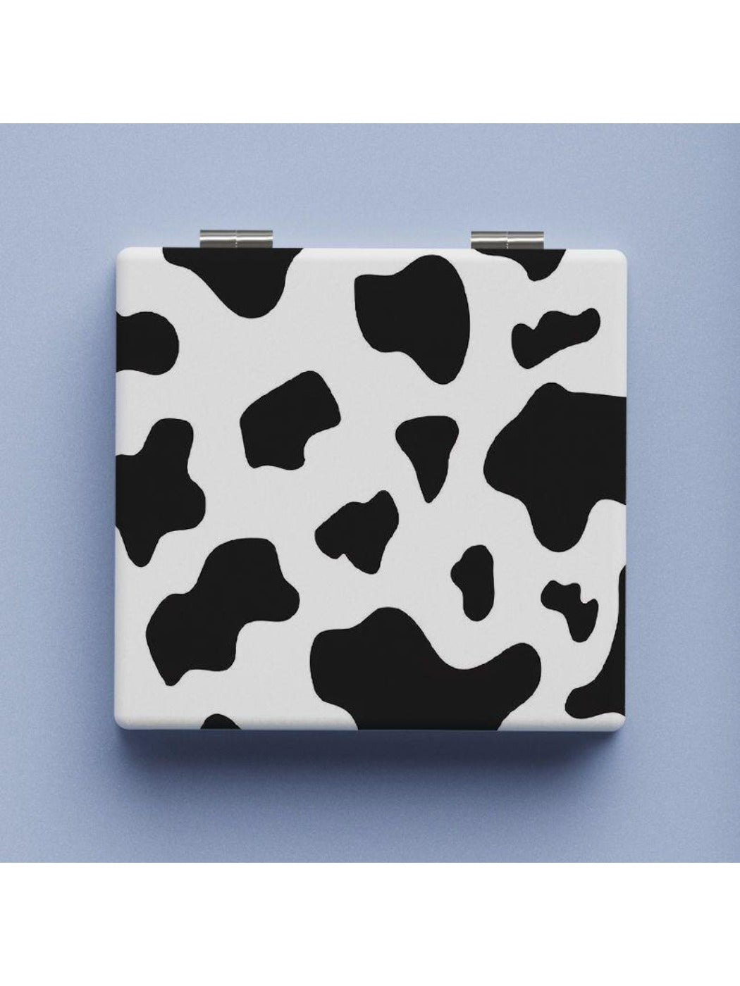 Mirroray - Black and White Cow Pattern Square Mirror