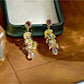 Earedge - Elegant Bead And Tassel Drop Earrings