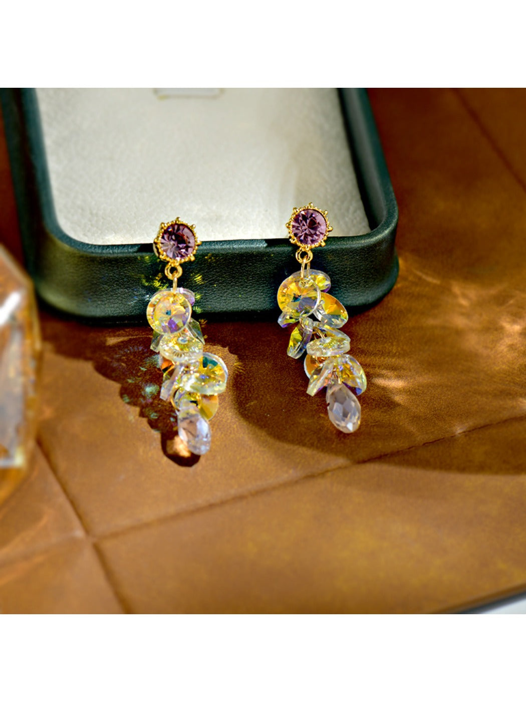 Earedge - Elegant Bead And Tassel Drop Earrings