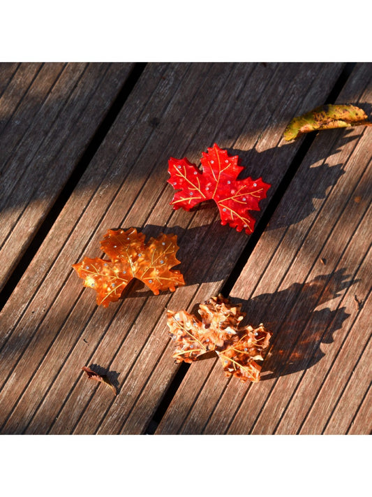 Beau - Simulated Maple Leaf Acetate Hair Claw Clip