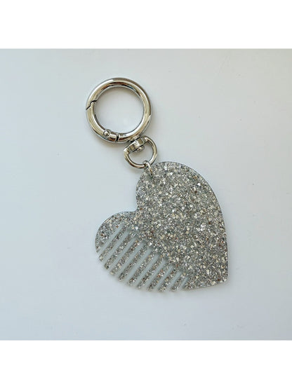 Keypus - Sparkling Heart Comb Keychain
